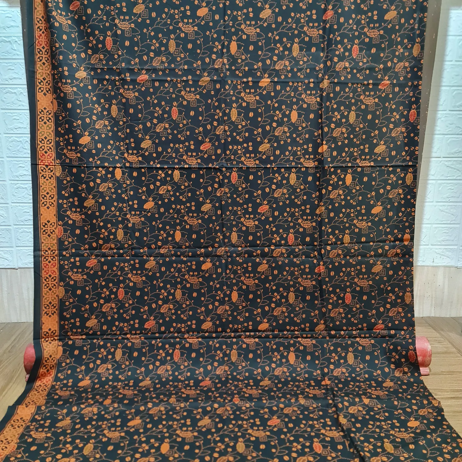 Kain Batik Colet Sulur Biji Navy